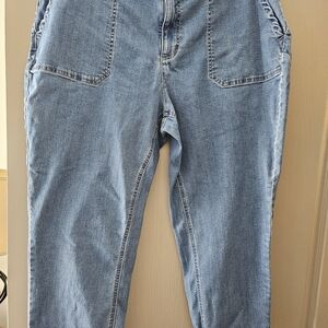 Susan Graver Light Blue Ankle Jeans